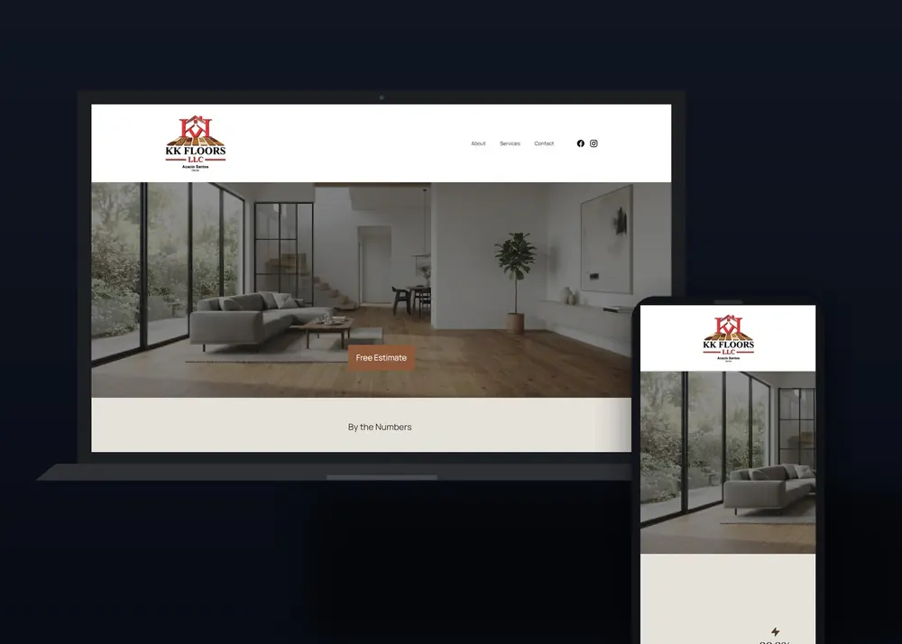 Essential Website — desktop and mobile preview